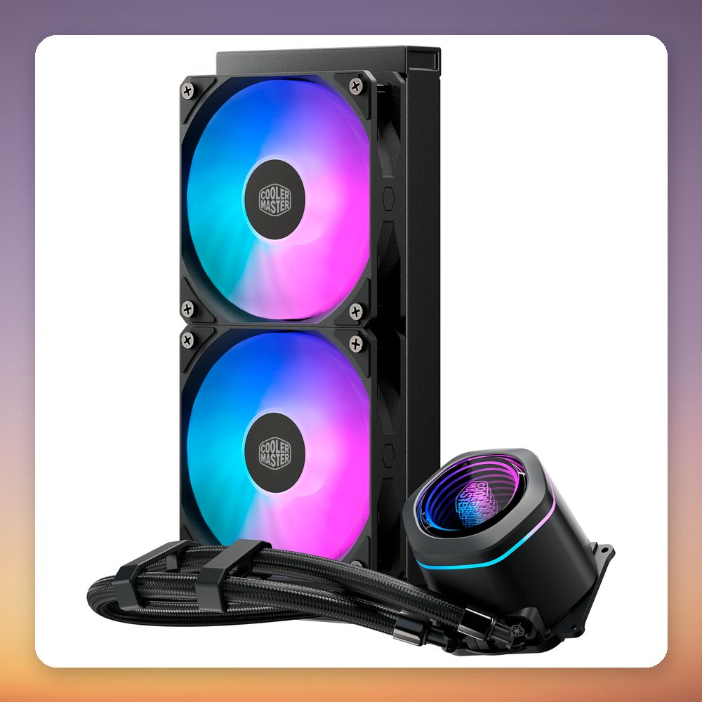 Cooler Master MasterLiquid Core Nex 240 ARGB 240 mm AIO CPU Liquid Cooler, Black – image 2