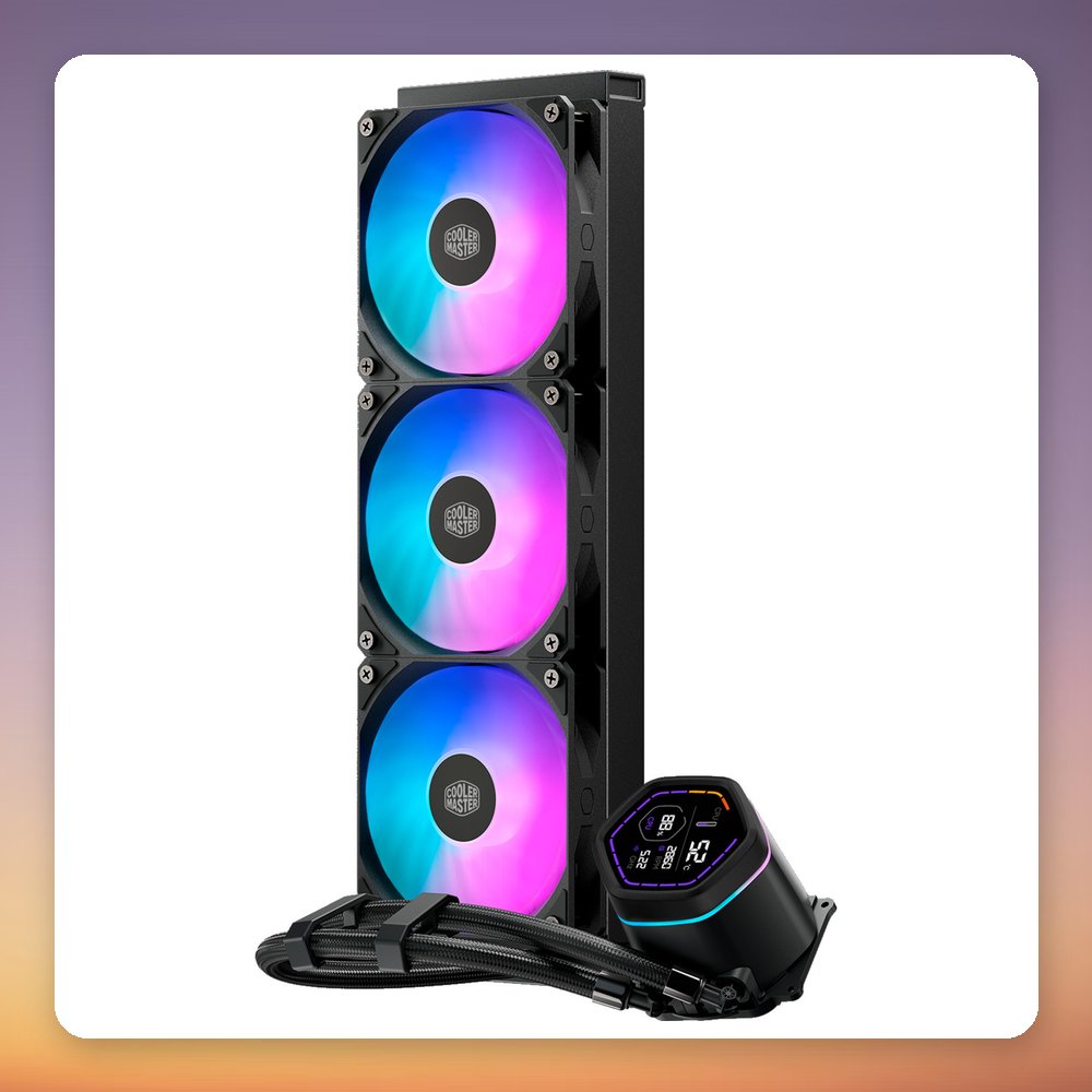 Cooler Master MasterLiquid Core Digital Nex 360 ARGB 360 mm AIO Liquid Cooler, Black – image 2