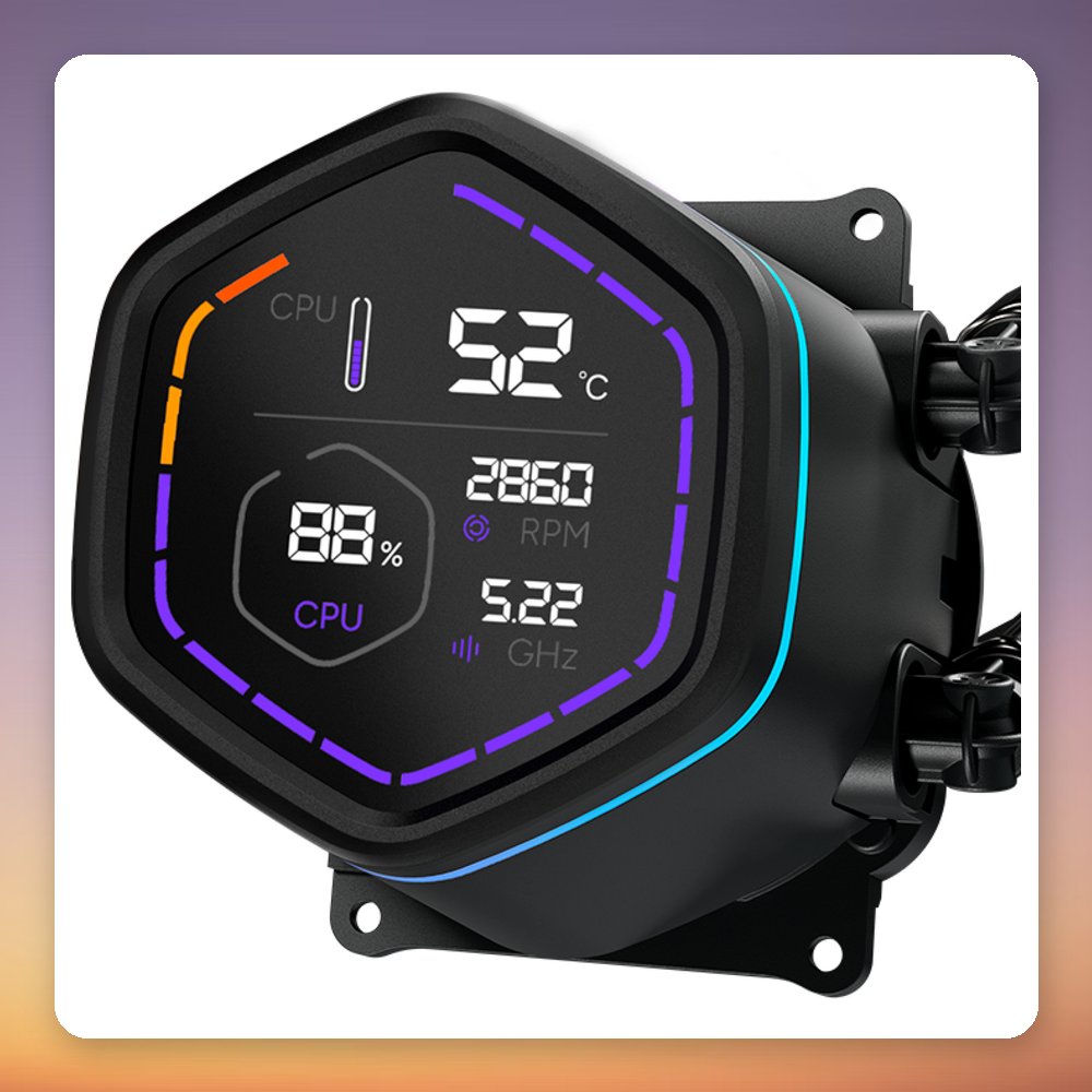 Cooler Master MasterLiquid Core Digital Nex 360 ARGB 360 mm AIO Liquid Cooler, Black – image 3
