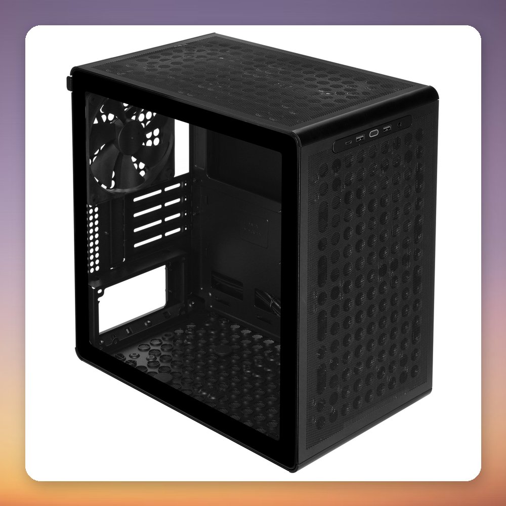 Cooler Master Q300L V3 Micro-ATX Mini-Tower Case, Black, Tempered Glass, Mesh Front