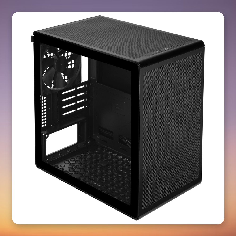 Cooler Master Q300L V3 Micro-ATX Mini-Tower Case, Black, Tempered Glass, Mesh Front – image 2