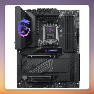 MSI MPG X870E CARBON MAX WIFI AM5 ATX Motherboard, DDR5, Wi-Fi 7, Silver