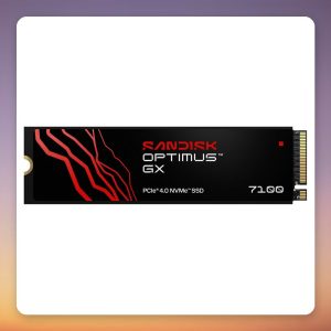Sandisk Optimus GX 7100 2 TB PCIe 4.0 x4 NVMe 2.0 M.2 2280 SSD, Black