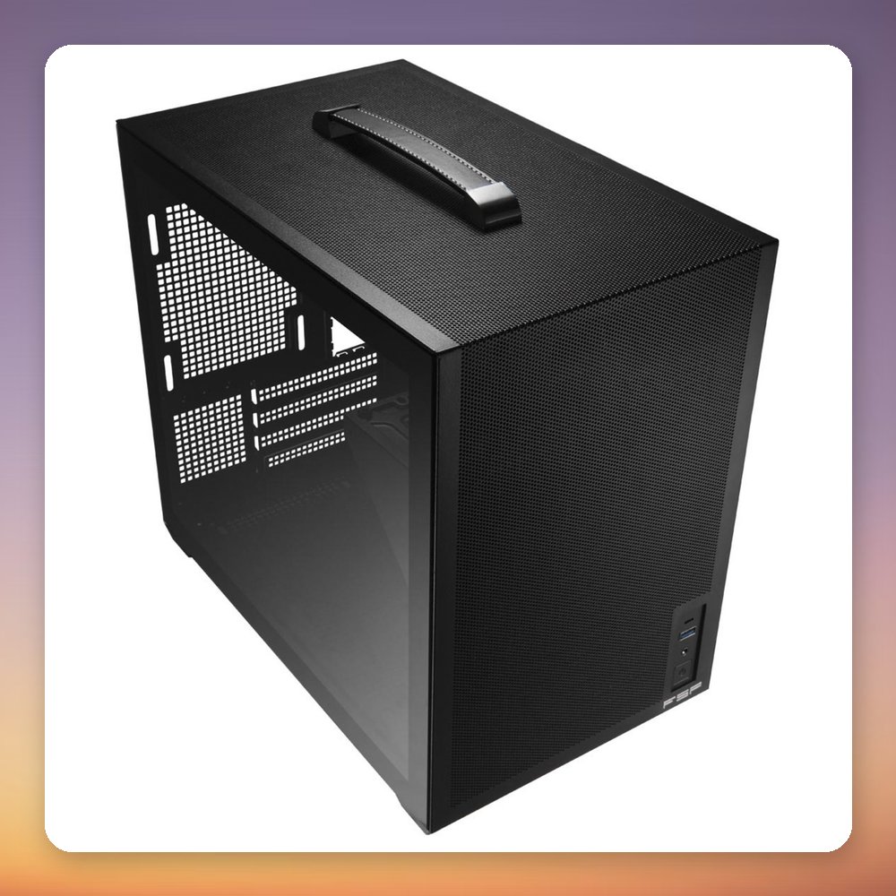 Fortron FSP S210 Mini Tower Case, mATX/Mini-ITX, Black, Tempered Glass