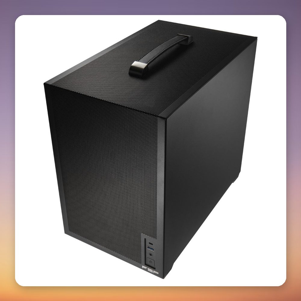 Fortron FSP S210 Mini Tower Case, mATX/Mini-ITX, Black, Tempered Glass