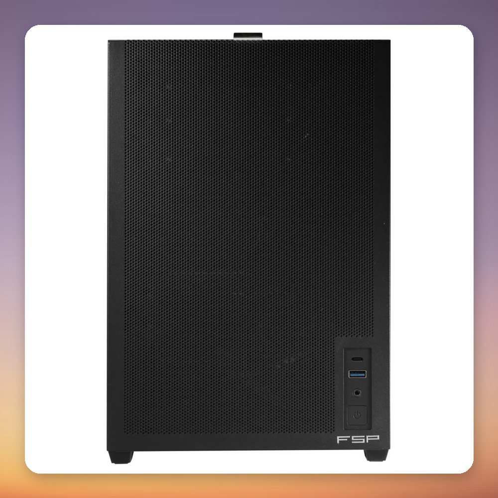 Fortron FSP S210 Mini Tower Case, mATX/Mini-ITX, Black, Tempered Glass