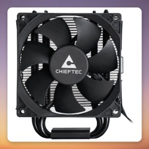 Chieftec CAC-S90PWM-T120 90 mm PWM CPU Air Cooler, Black, 4 Heatpipes