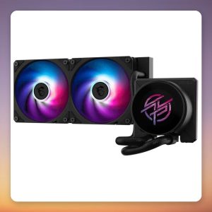 MSI MPG CoreLiquid P22 240 mm AIO Liquid Cooler with 2.1" LCD, Black