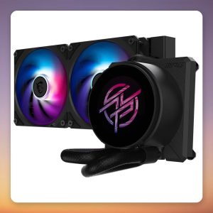 MSI MPG CoreLiquid P22 240 mm AIO Liquid Cooler with 2.1″ LCD, Black