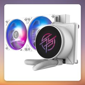 MSI MPG CoreLiquid P22 240 mm AIO Liquid CPU Cooler, White, LCD Display