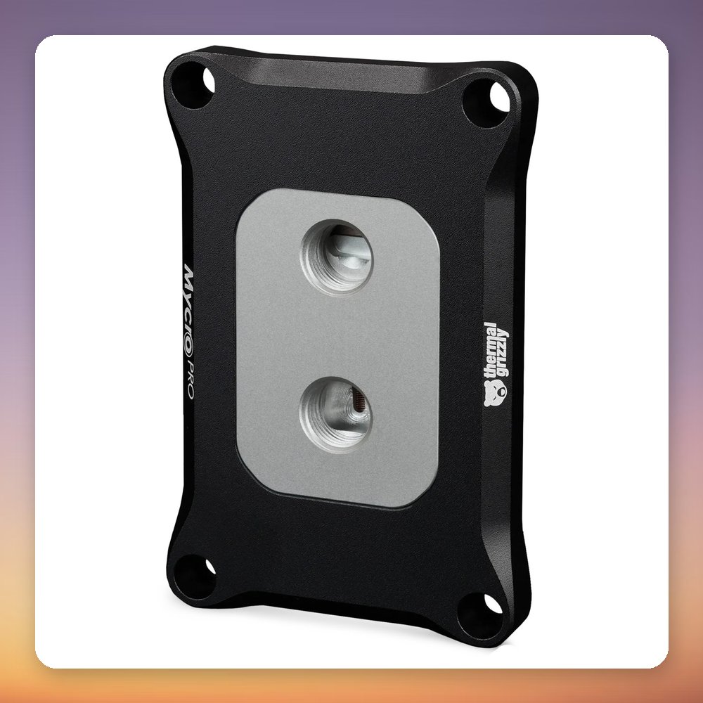 Thermal Grizzly Mycro Pro Stainless Steel AMD AM4/AM5 CPU Water Block, Black/Silver