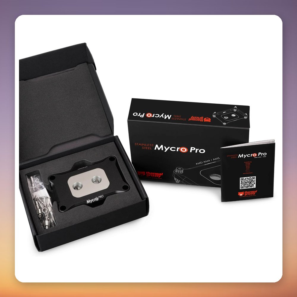Thermal Grizzly Mycro Pro Stainless Steel AMD AM4/AM5 CPU Water Block, Black/Silver – image 5