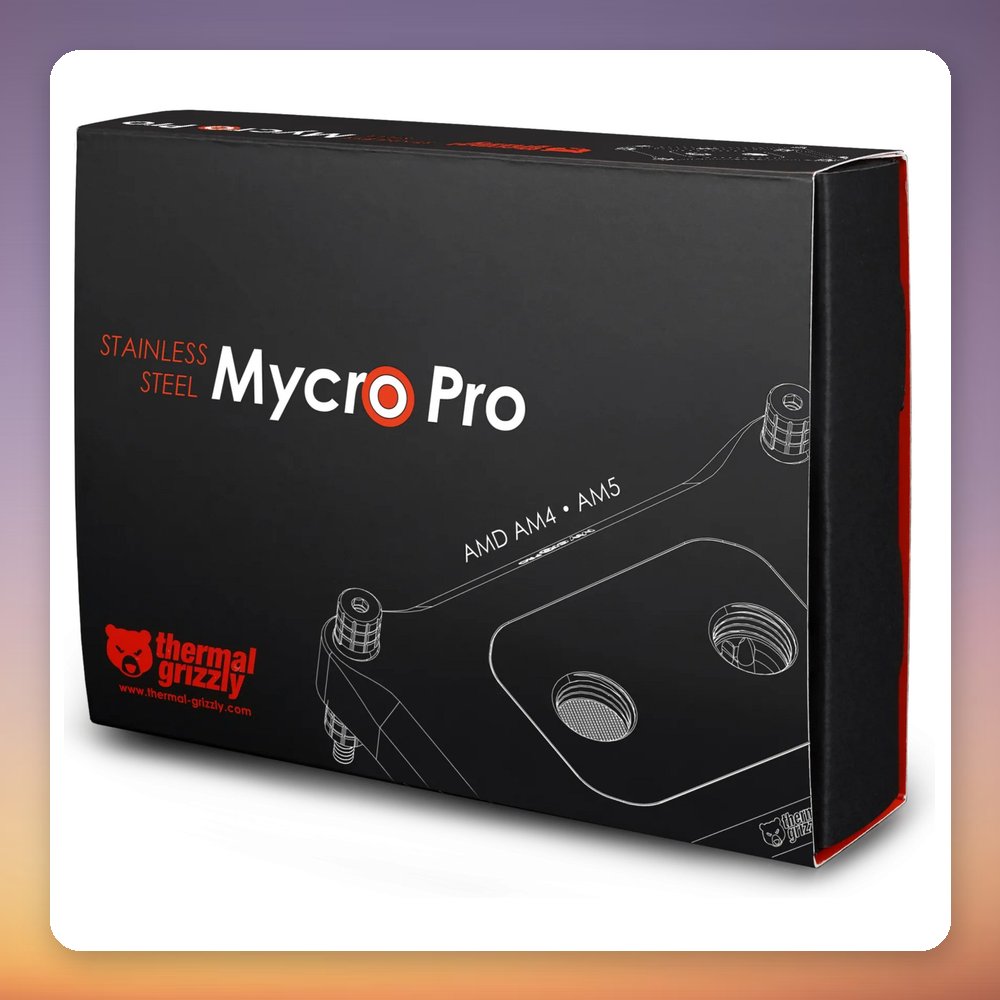 Thermal Grizzly Mycro Pro Stainless Steel AMD AM4/AM5 CPU Water Block, Black/Silver – image 6