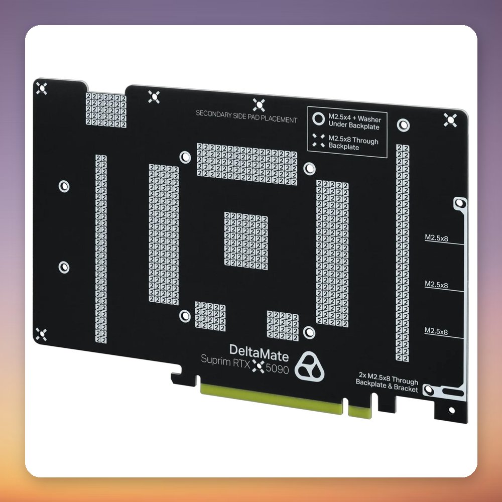Thermal Grizzly DeltaMate GPU Block for MSI RTX 5090 Suprim, Black/Silver – image 5