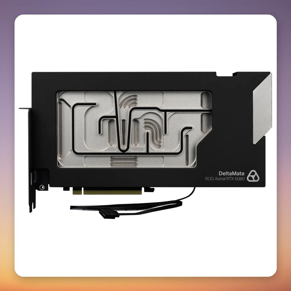 Thermal Grizzly DeltaMate GPU Water Block for ASUS ROG Astral RTX 5080, Black/Silver – image 2
