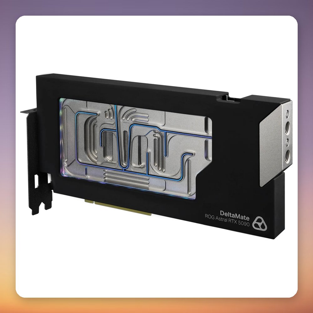 Thermal Grizzly DeltaMate GPU Water Block for ASUS ROG Astral RTX 5090, Black/Silver