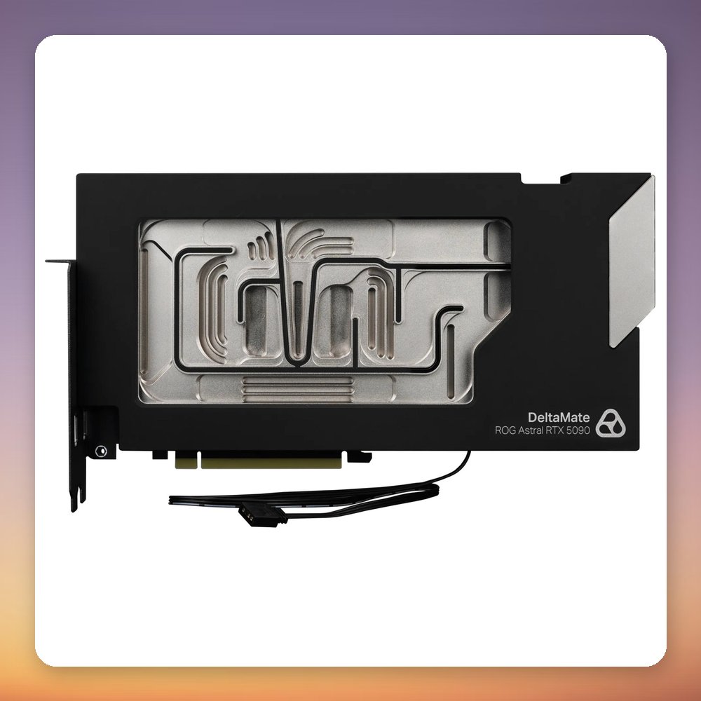 Thermal Grizzly DeltaMate GPU Water Block for ASUS ROG Astral RTX 5090, Black/Silver – image 2