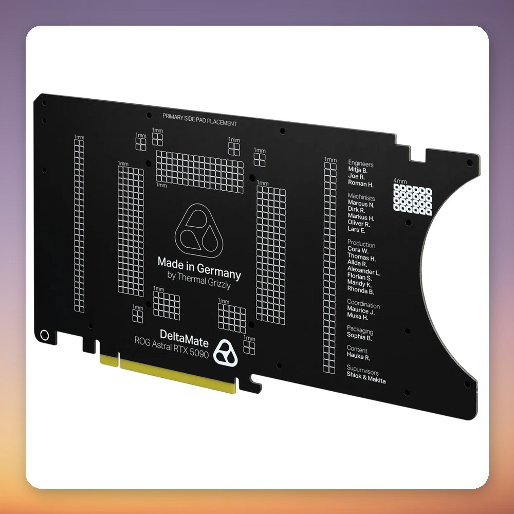 Thermal Grizzly DeltaMate GPU Water Block for ASUS ROG Astral RTX 5090, Black/Silver – image 5