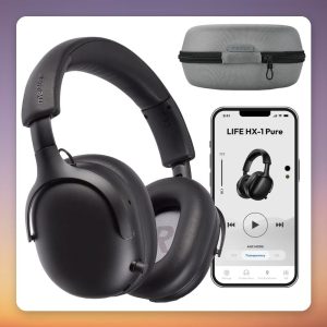Medion Life HX1-Pure Over-Ear Bluetooth 5.4 Headphones, 100 Hours Battery, Black