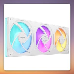be quiet! Light Wings Pro IO 420mm 3×140 mm ARGB Single Frame Fan, White