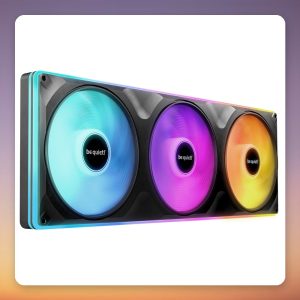 be quiet! Light Wings Pro IO 420mm 3x 140 mm ARGB Single Frame Fan, Black