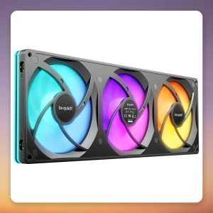 be quiet! Light Wings Pro IO 420mm 3x 140 mm ARGB Single Frame Fan, Black