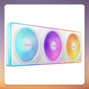 be quiet! Light Wings Pro IO 360 mm Reverse Fan, White, Single Frame, 3x 120 mm ARGB