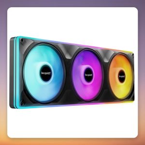 be quiet! Light Wings Pro IO 360 mm Reverse ARGB Triple Fan, Black, Single Frame