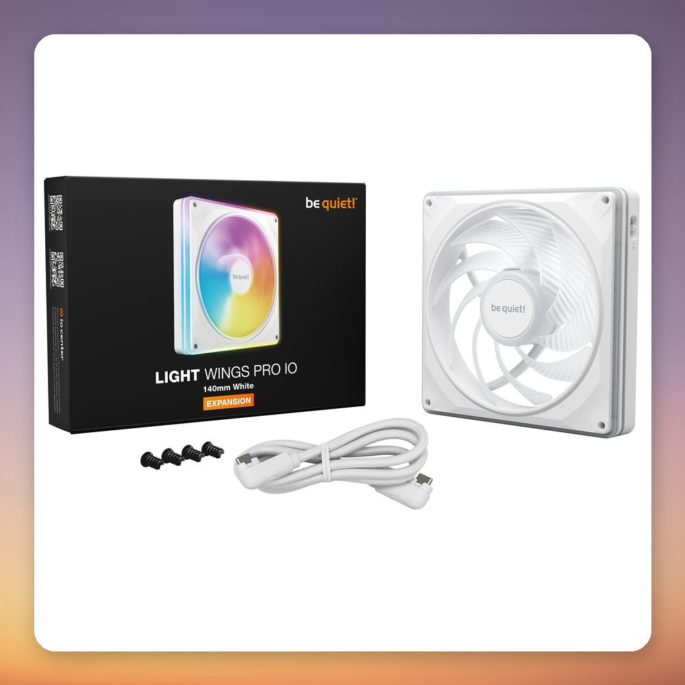 be quiet! Light Wings Pro IO 140mm Expansion Fan, White, Single Pack – image 4
