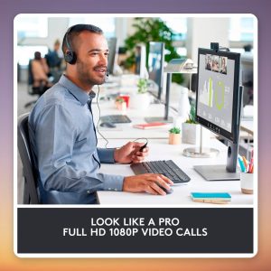 Logitech HD Pro Webcam C920 Full HD 1080p USB Webcam, Black