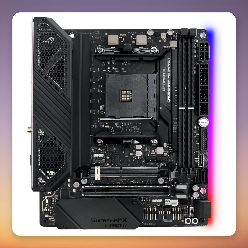 Asus ROG Crosshair VIII Impact AMD X570 AM4 Mini-DTX Motherboard – image 3