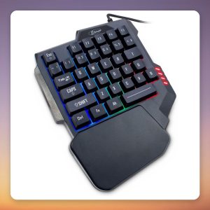Inter-Tech KB-3035 35-Key RGB Gaming Keypad with Palm Rest, Black