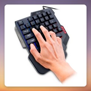 Inter-Tech KB-3035 35-Key RGB Gaming Keypad with Palm Rest, Black