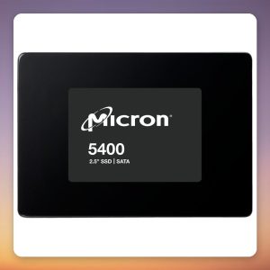 Micron 5400 PRO 3840 GB SATA 6Gb/s 2.5″ Enterprise SSD, Black