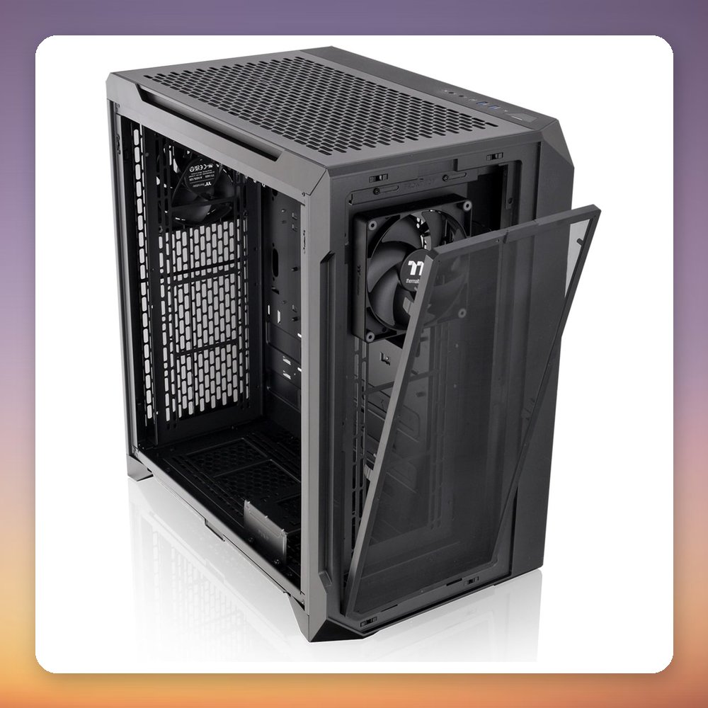 Thermaltake CTE C700 Air E-ATX Mid Tower Case, Black, Tempered Glass – image 3