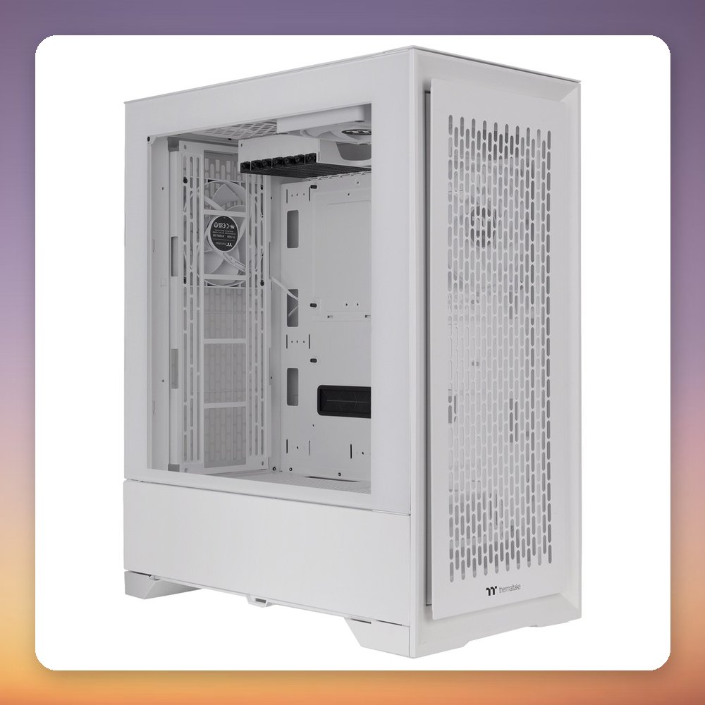 Thermaltake CTE T500 Air Snow E-ATX Full Tower Case, White, Tempered Glass